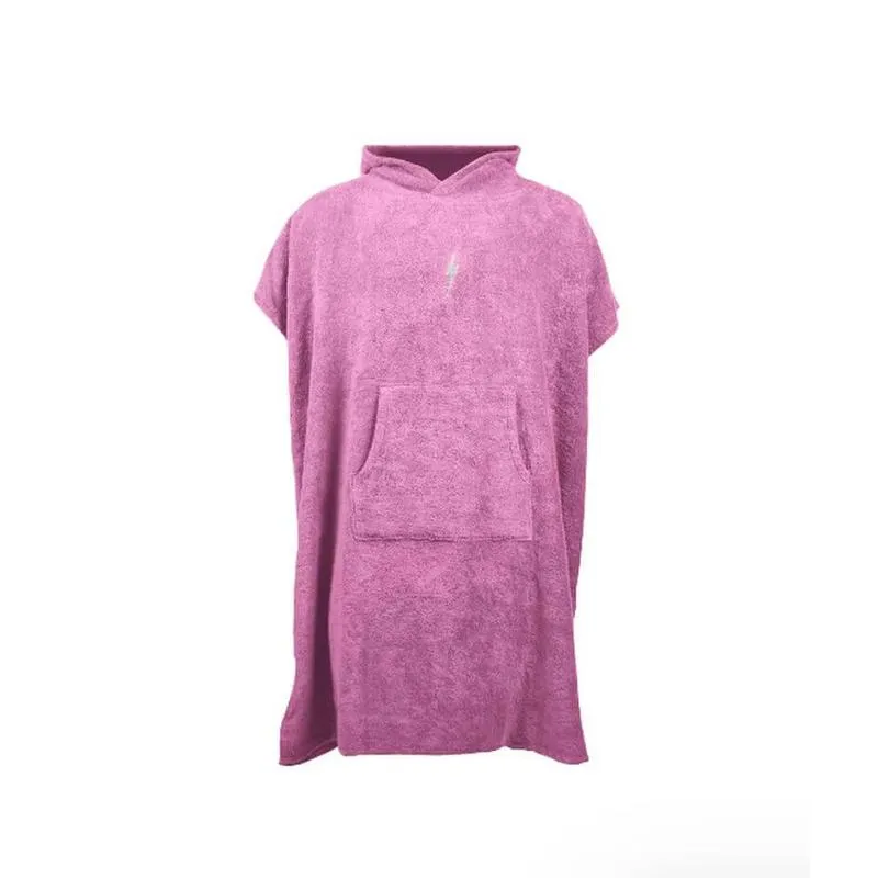 Lightning Bolt Hooded Poncho - Iris Orchid