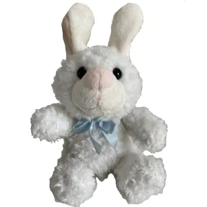 Little Suzy's Zoo White Lulla Bunny Plush Toy 7" with Rattle Baby Toddler Vintage Collectible USA Doll by Prestige Toy