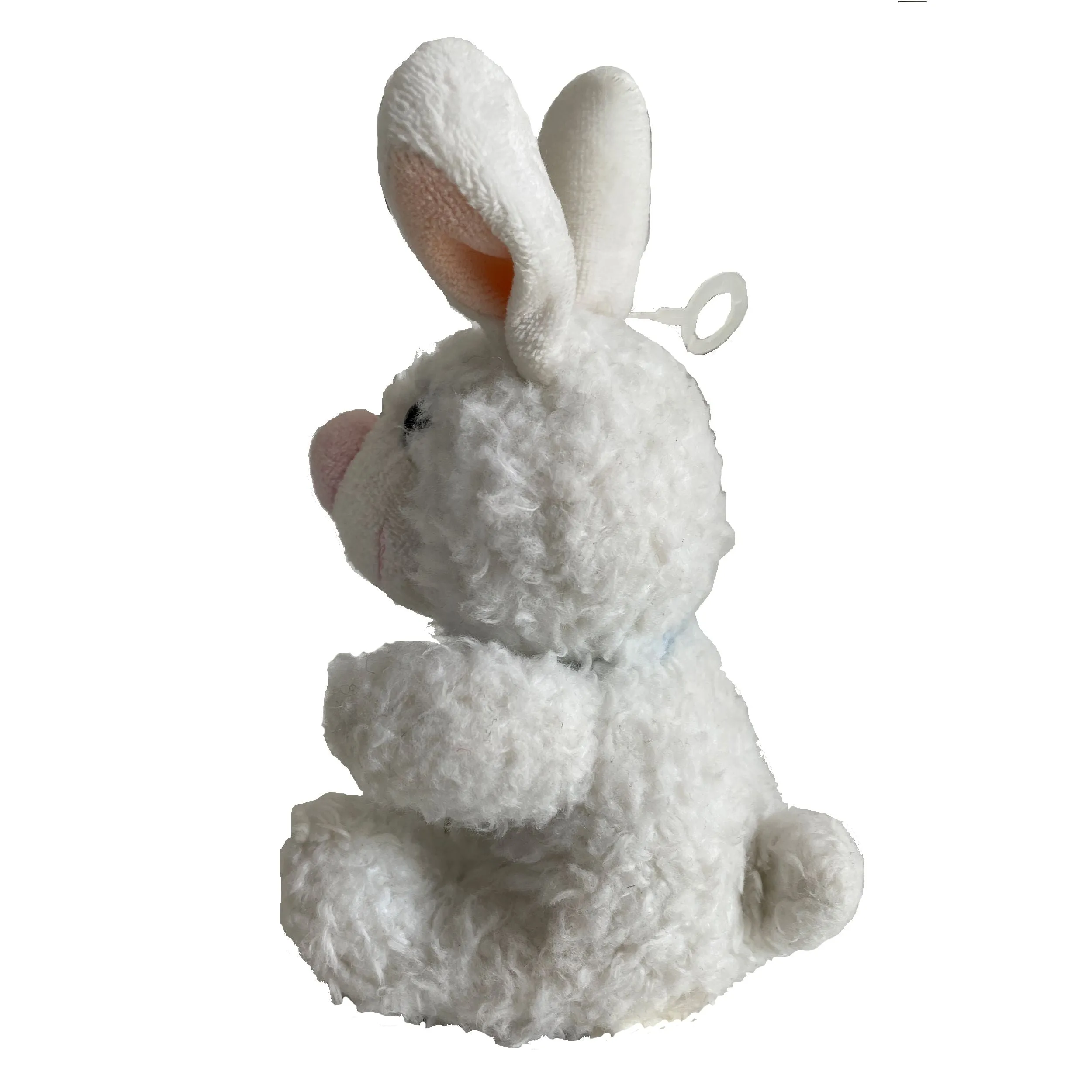 Little Suzy's Zoo White Lulla Bunny Plush Toy 7" with Rattle Baby Toddler Vintage Collectible USA Doll by Prestige Toy
