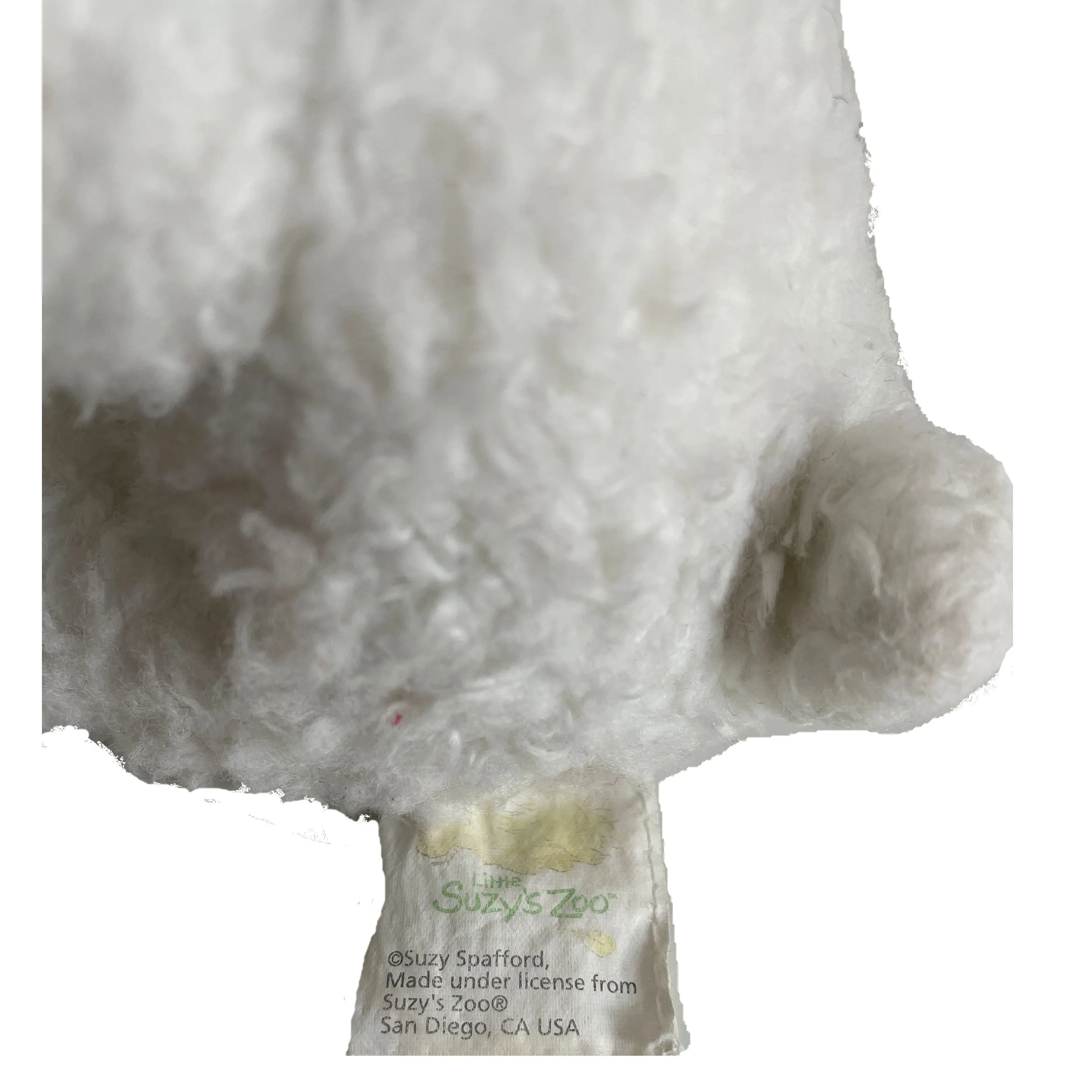 Little Suzy's Zoo White Lulla Bunny Plush Toy 7" with Rattle Baby Toddler Vintage Collectible USA Doll by Prestige Toy