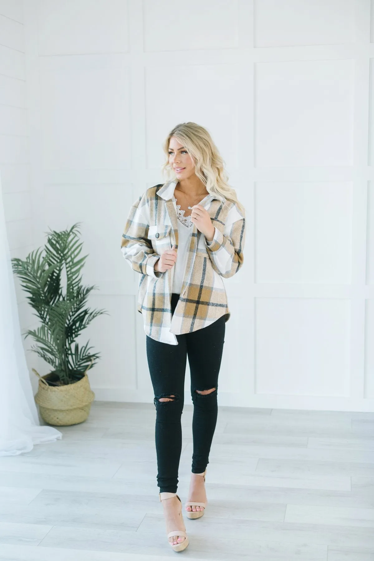 Lux Plaid Button Up
