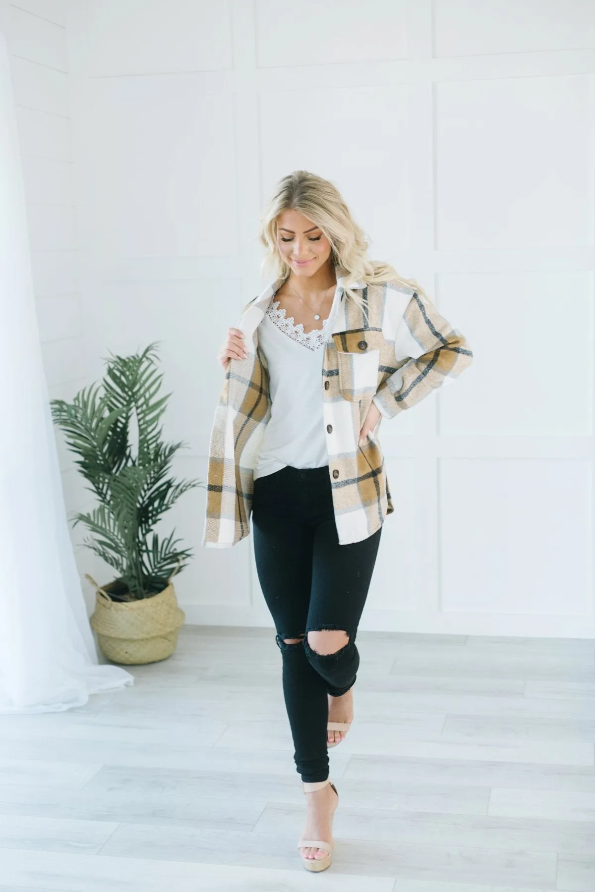 Lux Plaid Button Up