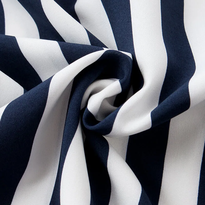 Men Patchwork Stripe Contrast Color Casual Shirt