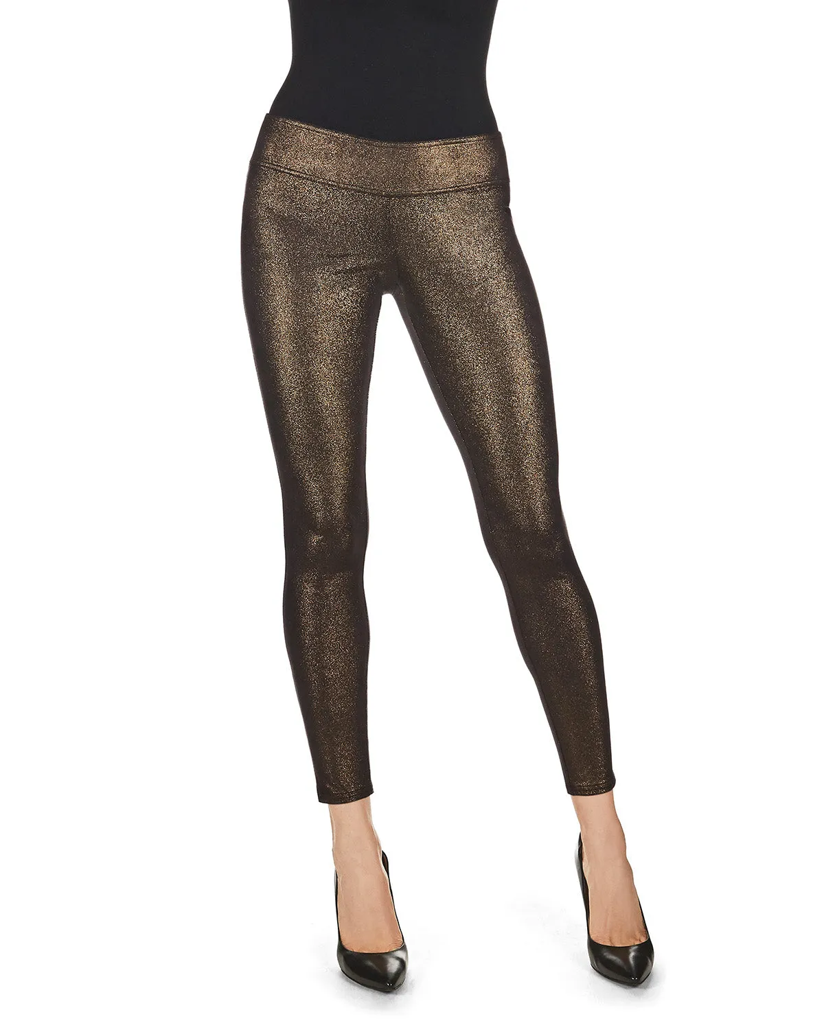 Metallic High Waist Shaping Leggings