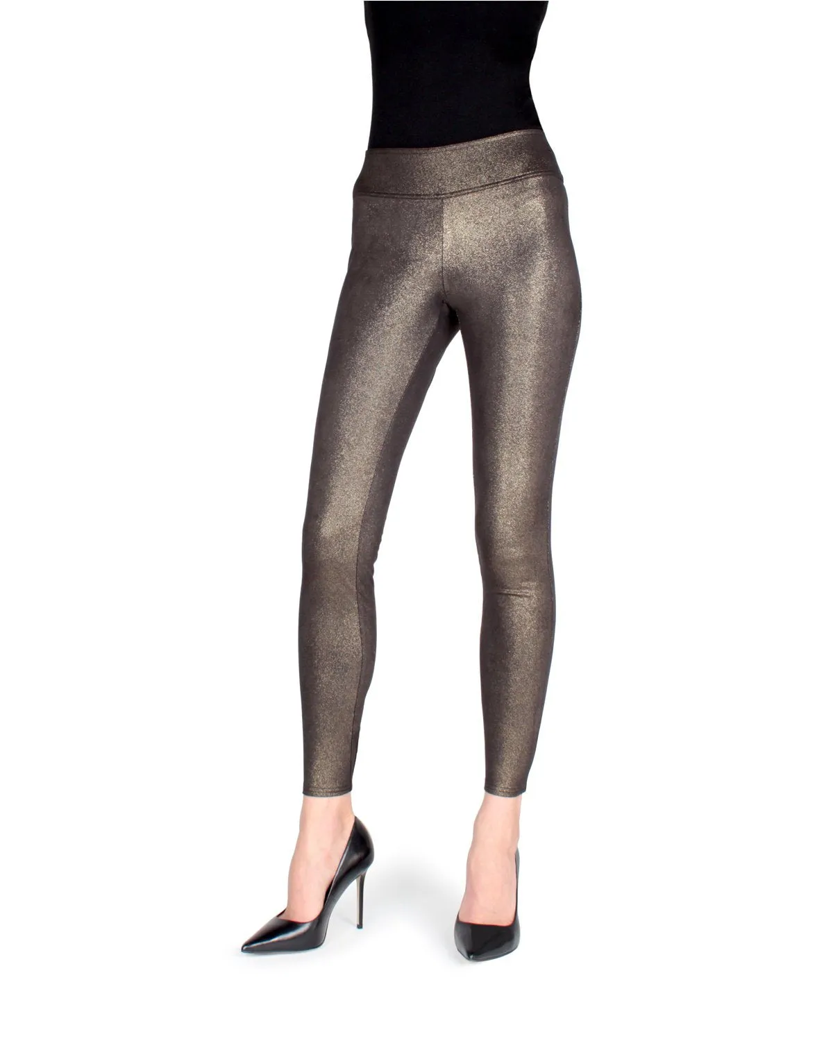 Metallic High Waist Shaping Leggings