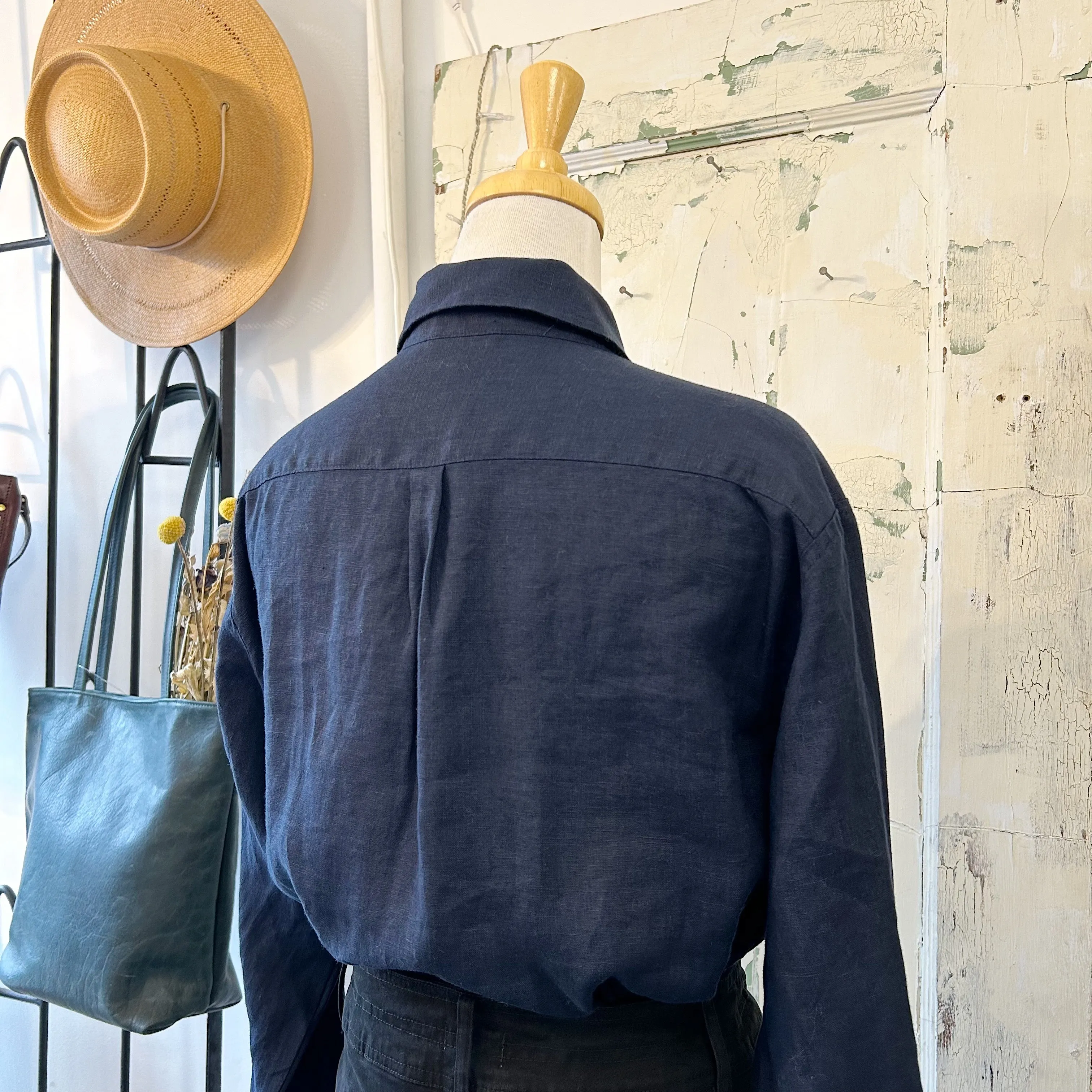Naïf // Ines Shirt Navy Linen