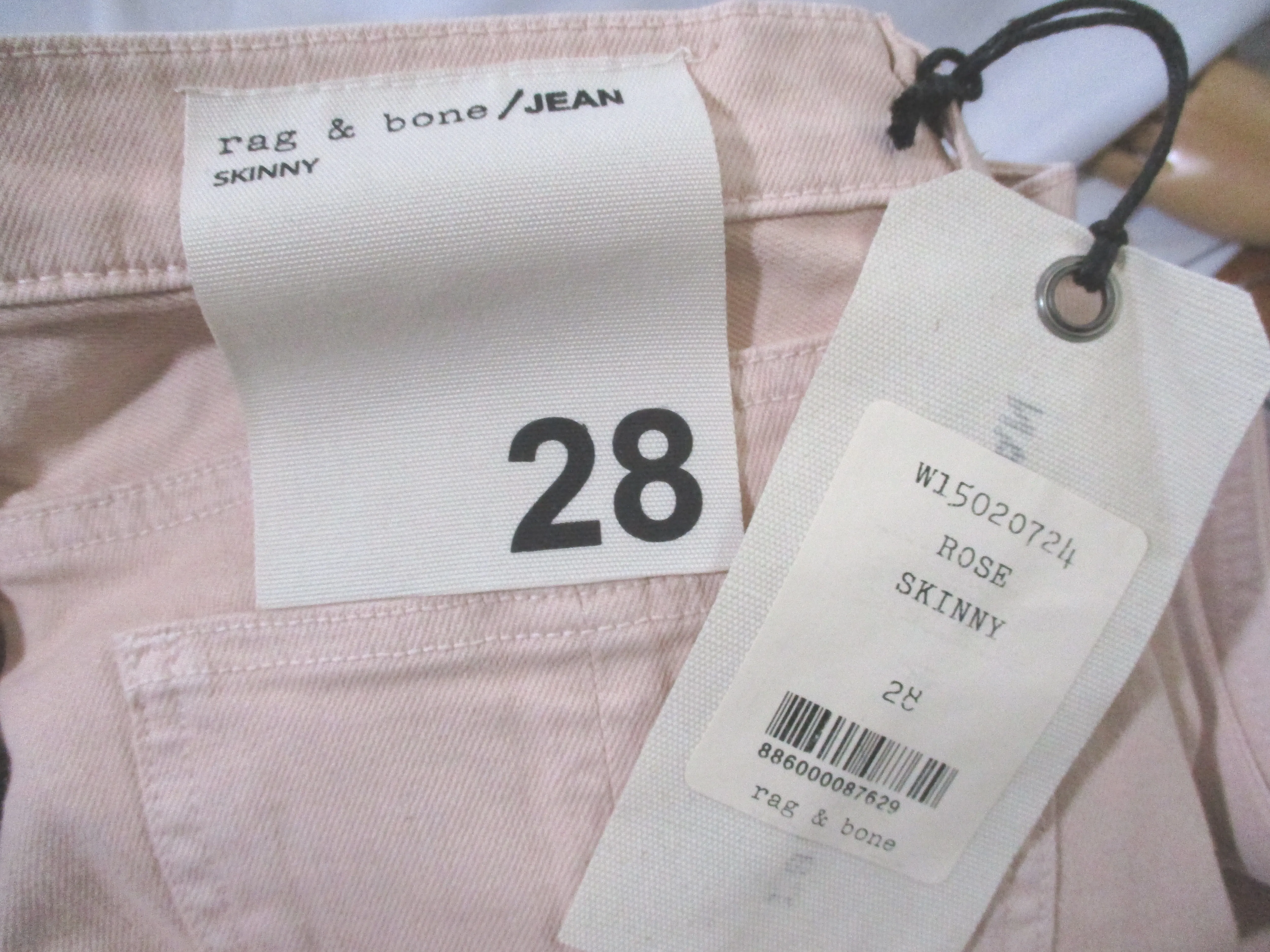 NEW RAG & BONE ROSE SKINNY Jean Pant 28 BLUSH Pink NWT