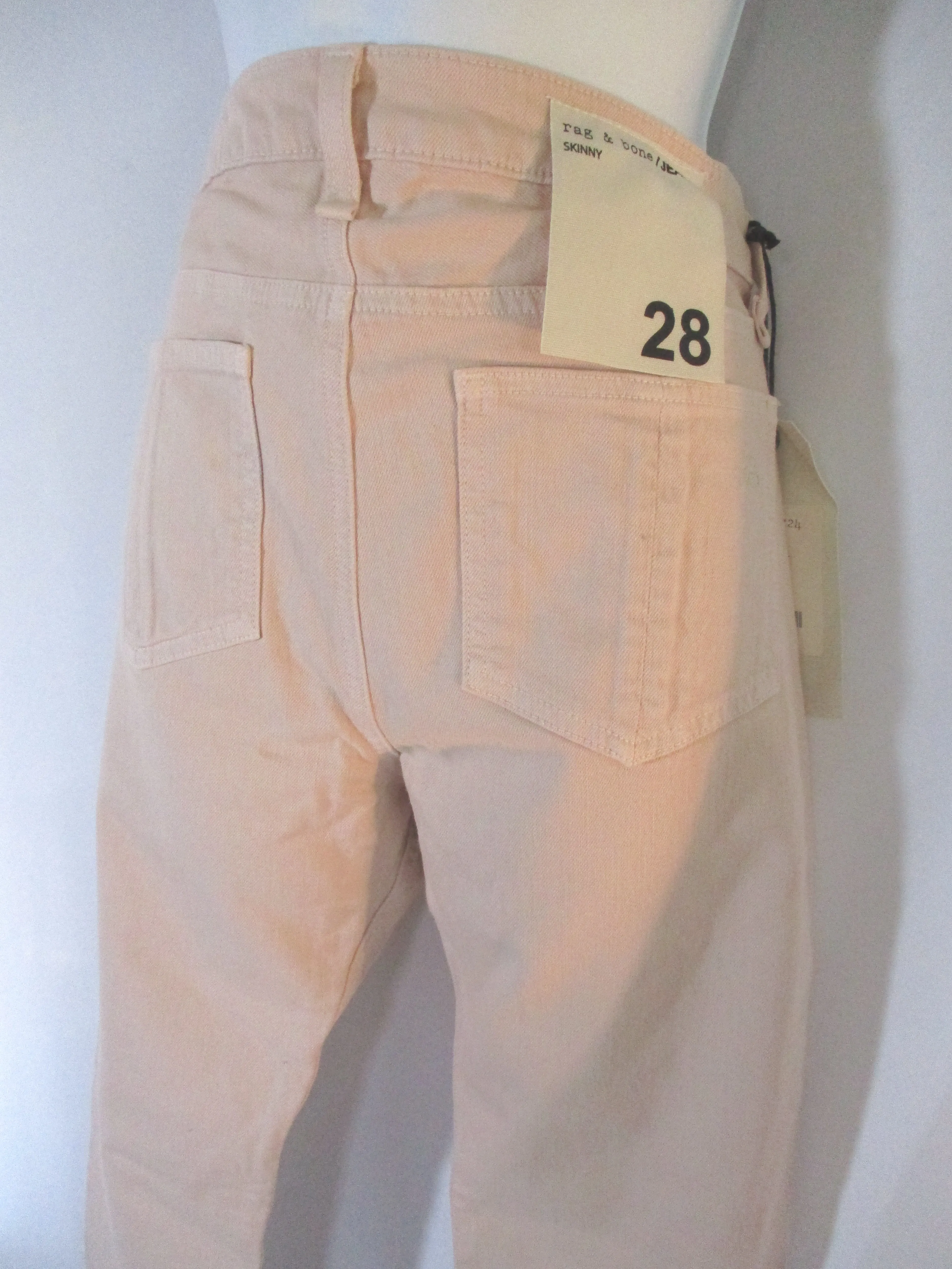 NEW RAG & BONE ROSE SKINNY Jean Pant 28 BLUSH Pink NWT