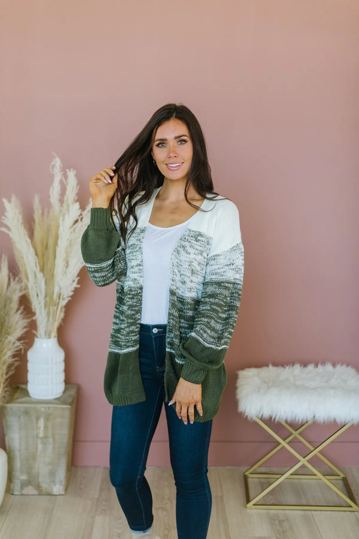 Ombré Sweater Cardigan