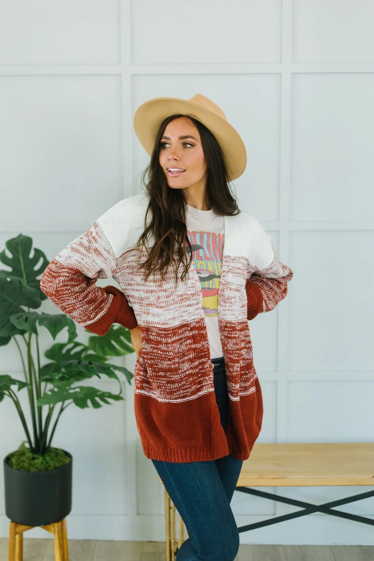 Ombré Sweater Cardigan