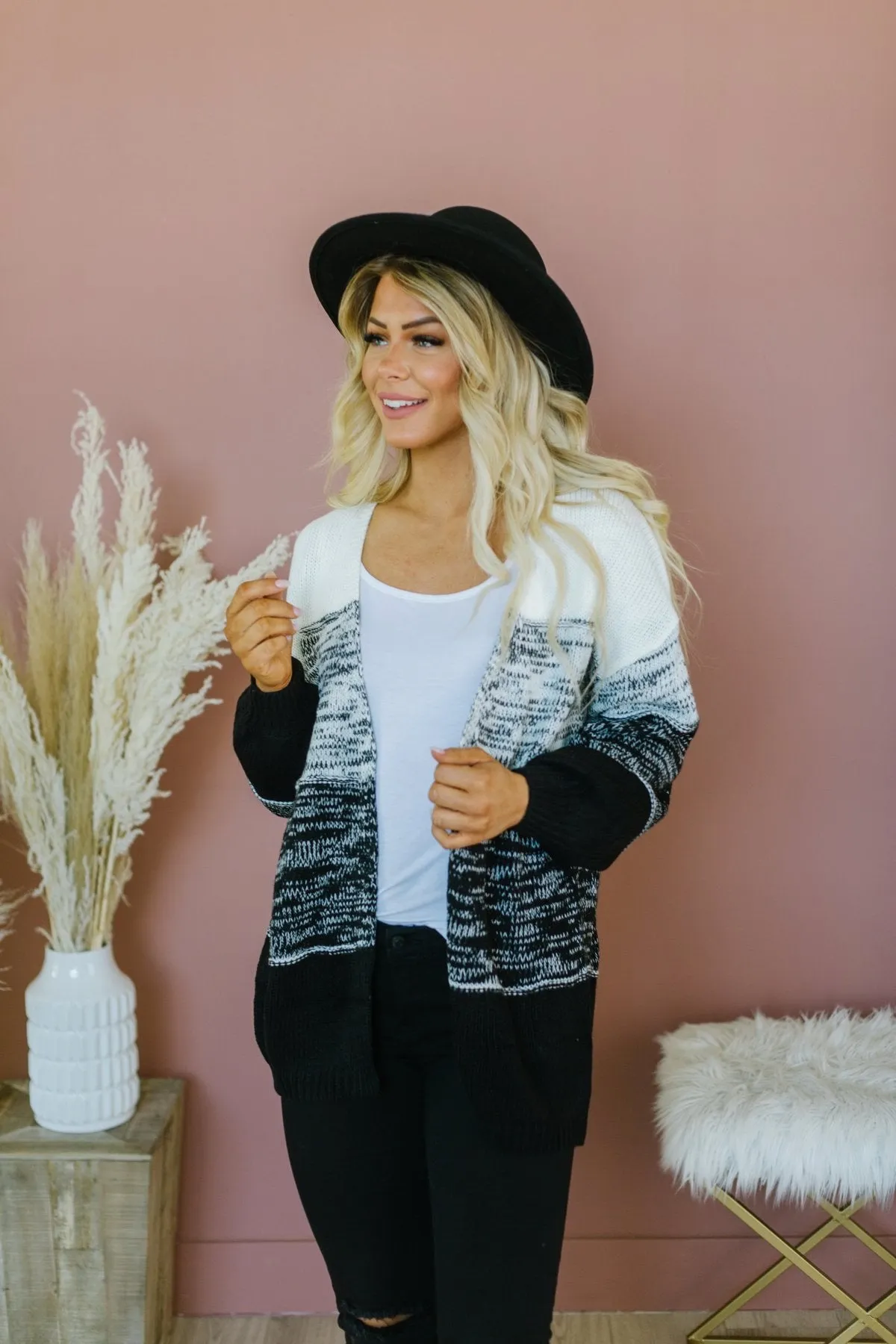 Ombré Sweater Cardigan