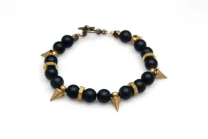 On Point Bracelet | Matte Black Agate