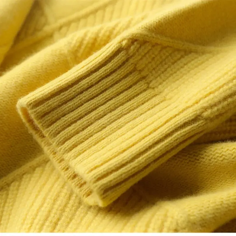 Pure color Knitted Turtleneck Pullover