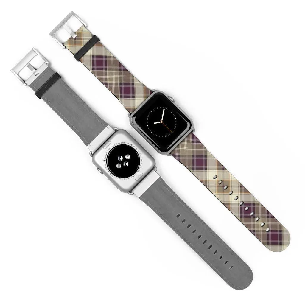 Purple Scottish Plaid Watch Band