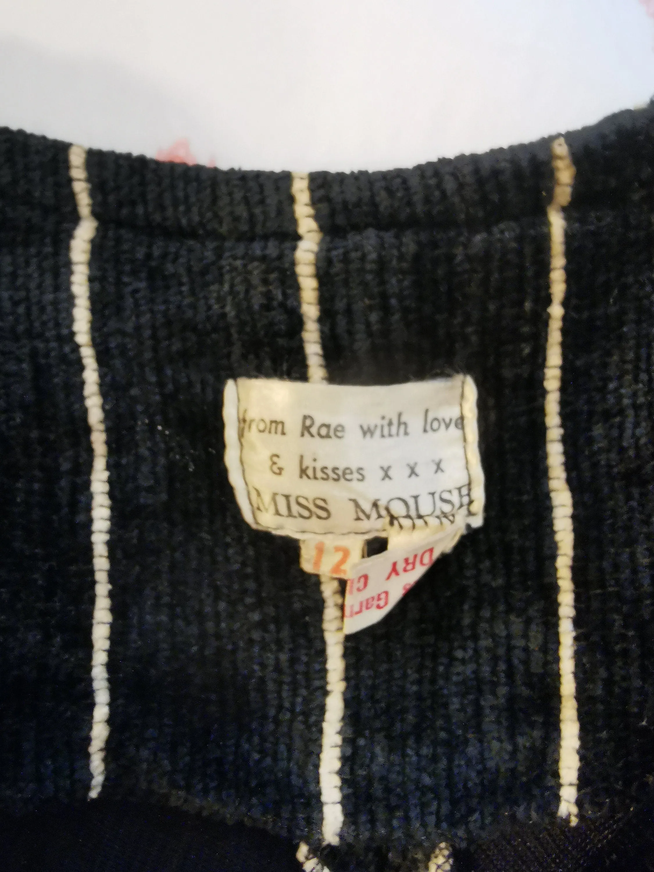 Rare 1970s Miss Mouse chenille jacket