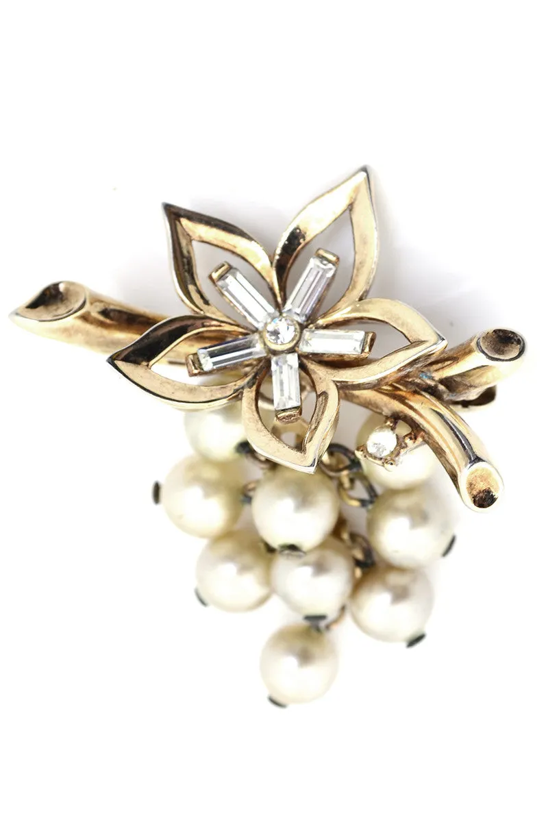 Rare Alfred Philippe for Trifari Vintage Brooch Patent Pending Grape Cluster
