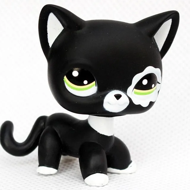 Rare pet shop lps toy 5 black white 1498 old animal toys for children