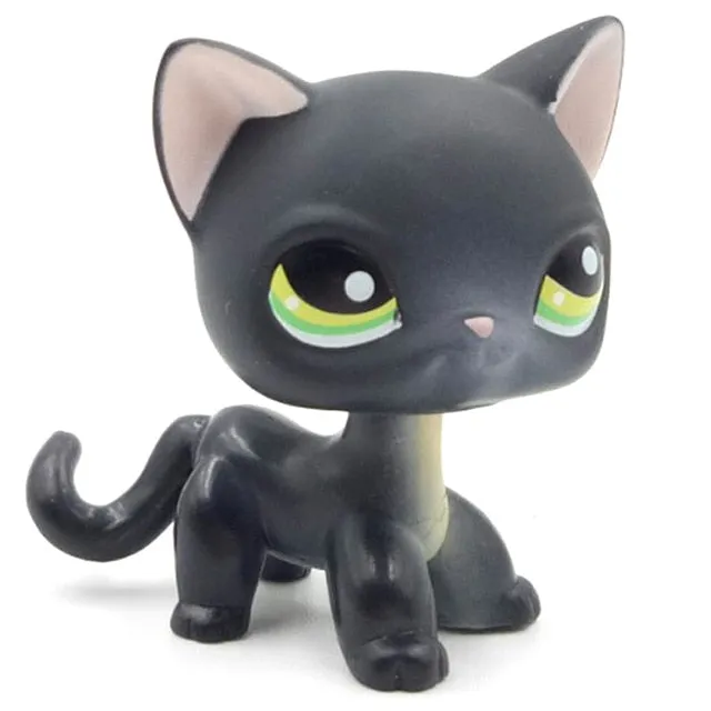 Rare pet shop lps toy 5 black white 1498 old animal toys for children