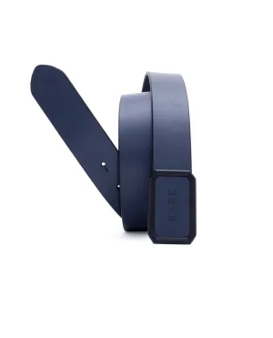 Rare Rabbit Men's Snape Blue Genuine Leather Non-Reversible Smooth Grain Belt