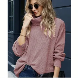 Ribbed Turtleneck Sweater