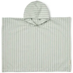 Roomie Poncho in Ice Blue / Creme de la Creme by Liewood