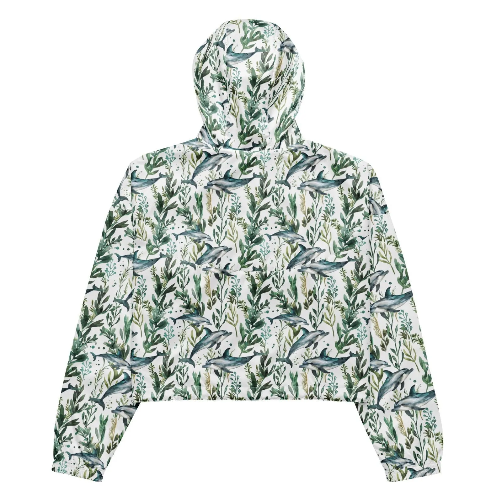 Seascape Dolphin Women’s cropped Windbreaker
