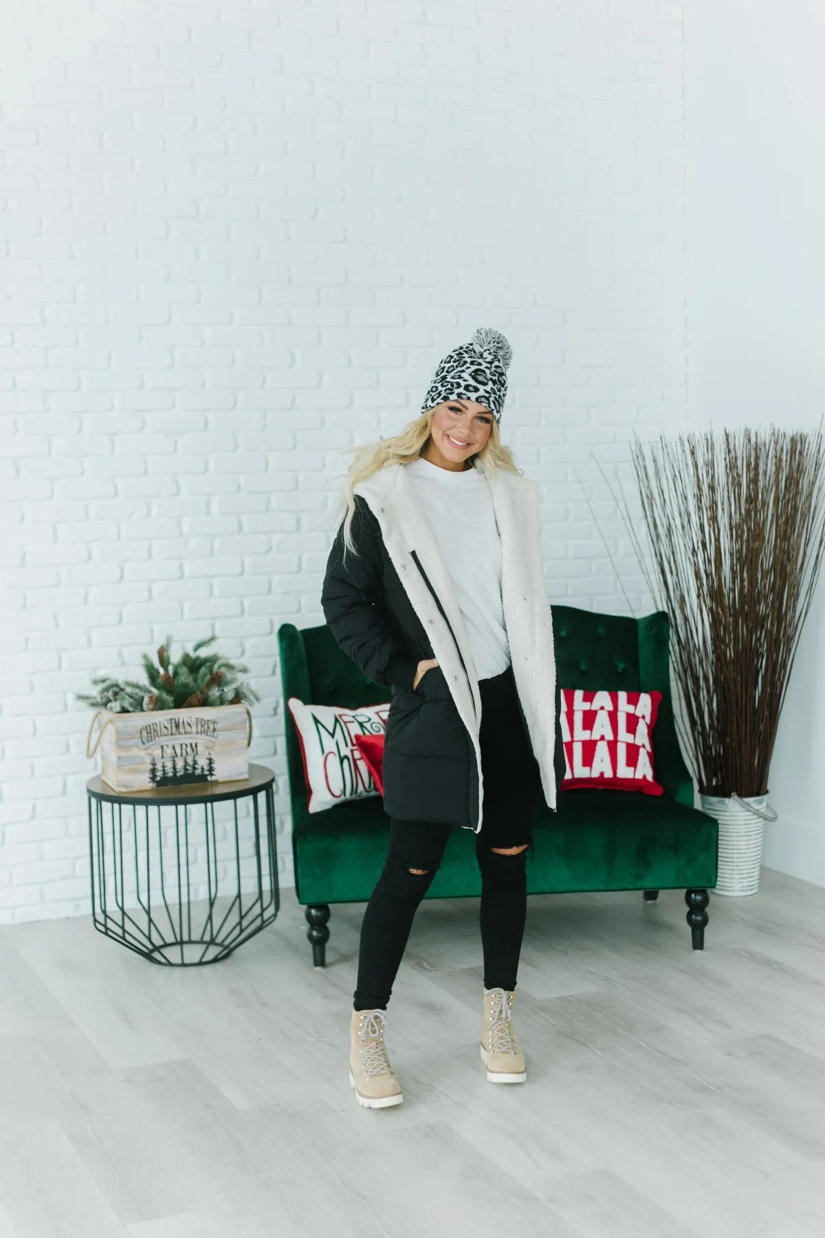 Sherpa Lined Puffy Coat