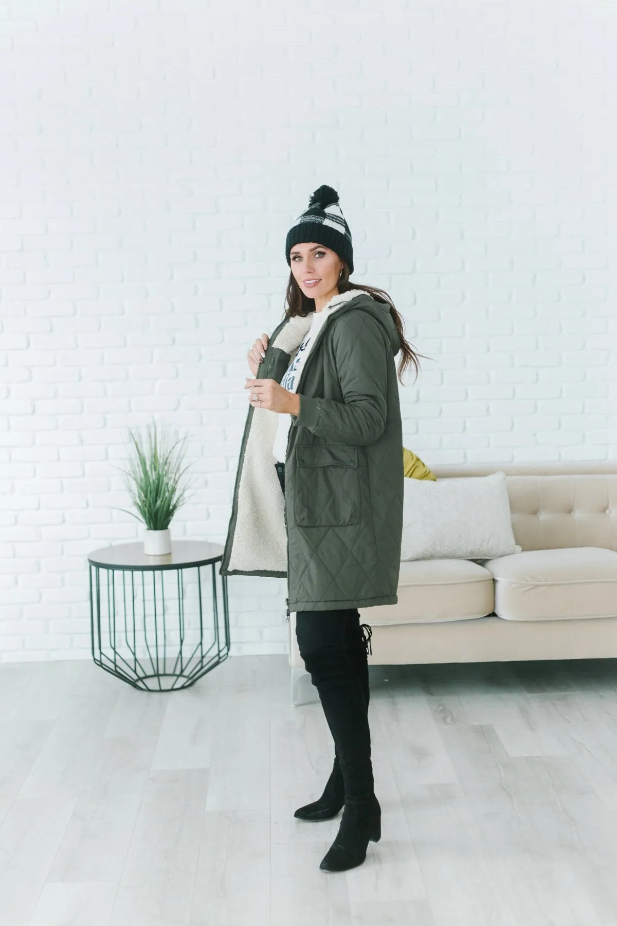 Sherpa Lined Winter Coat