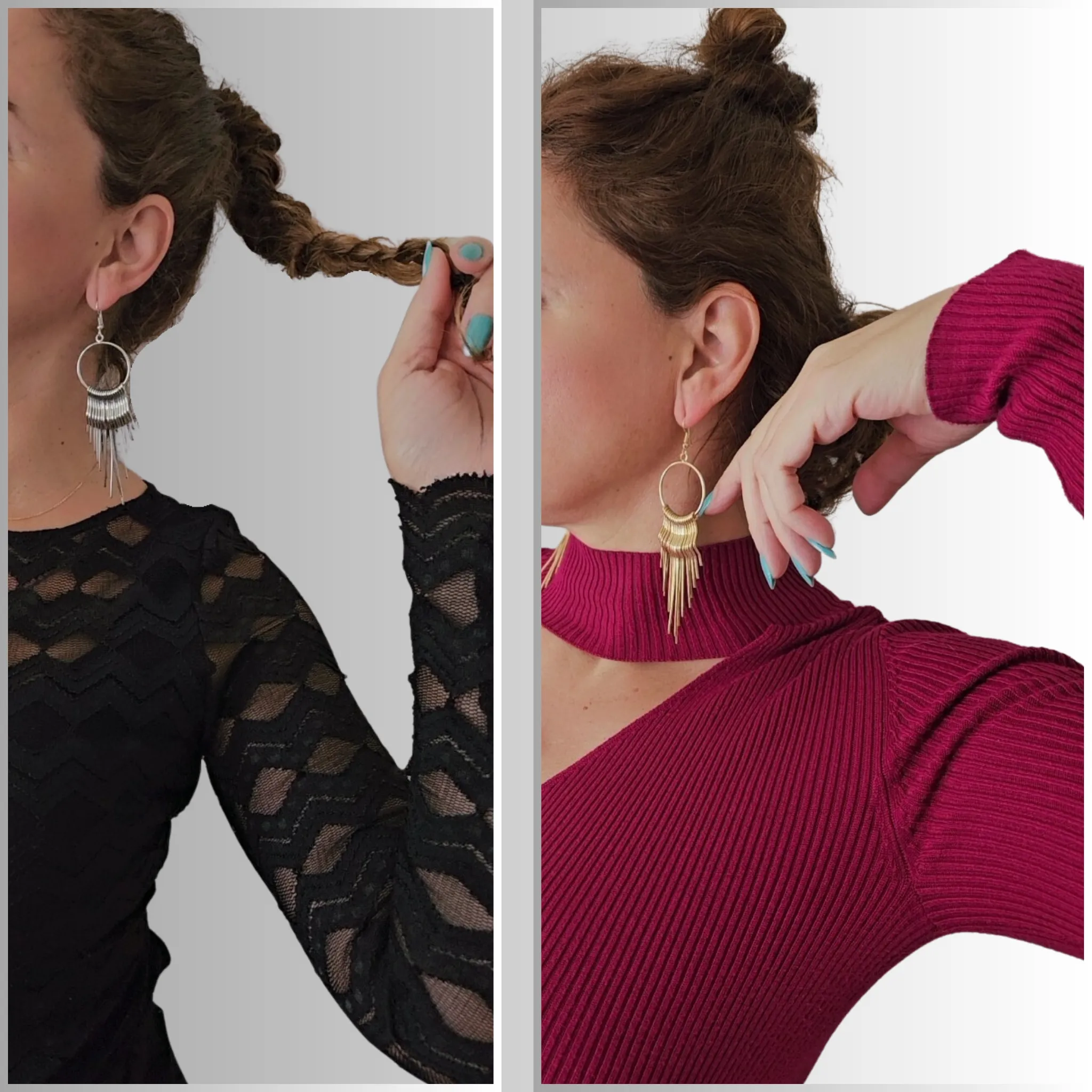 Shrine Long Drop Statement Earrings