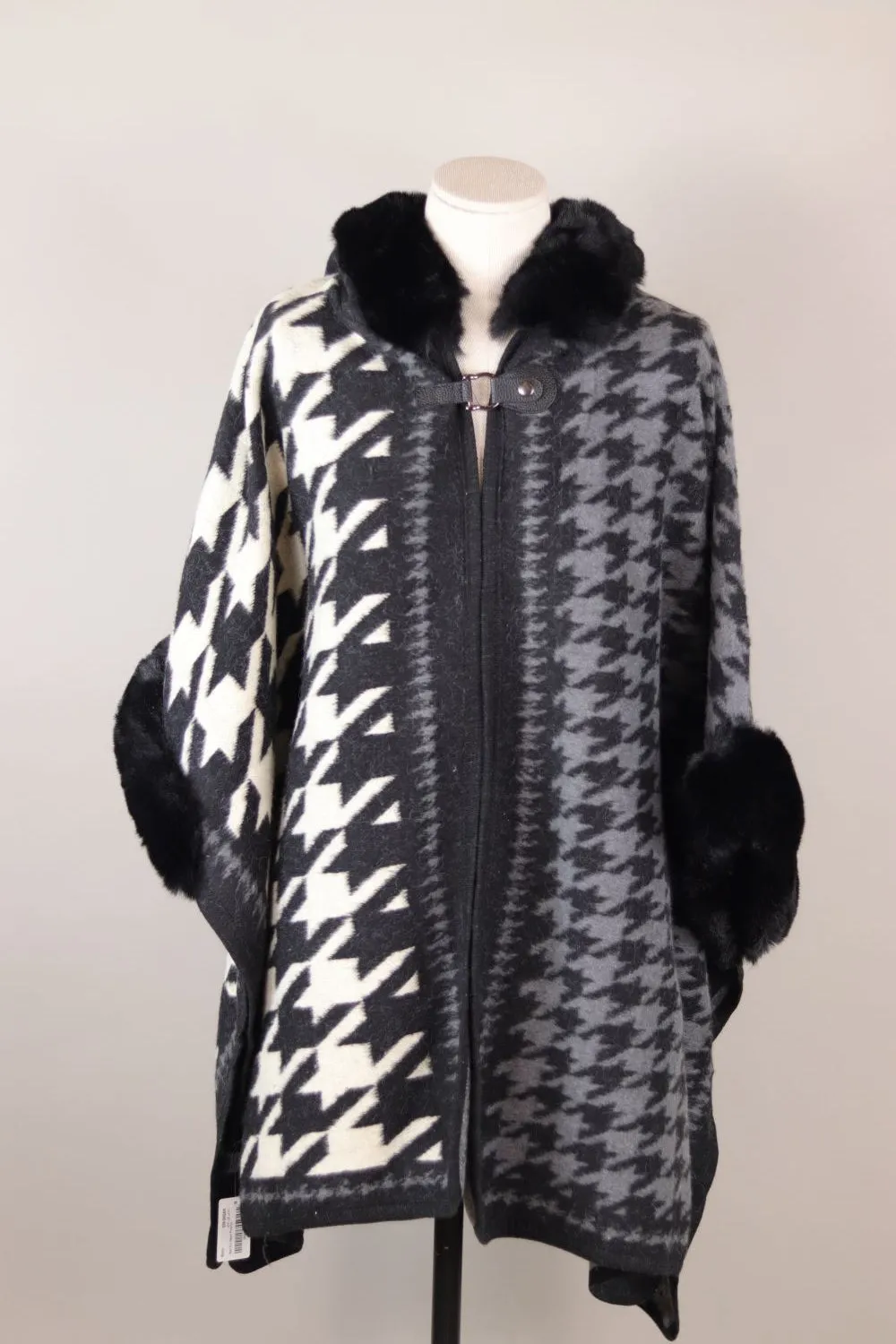 Soft Fur Open Poncho