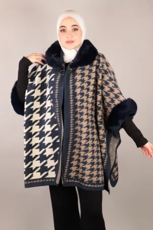 Soft Fur Open Poncho