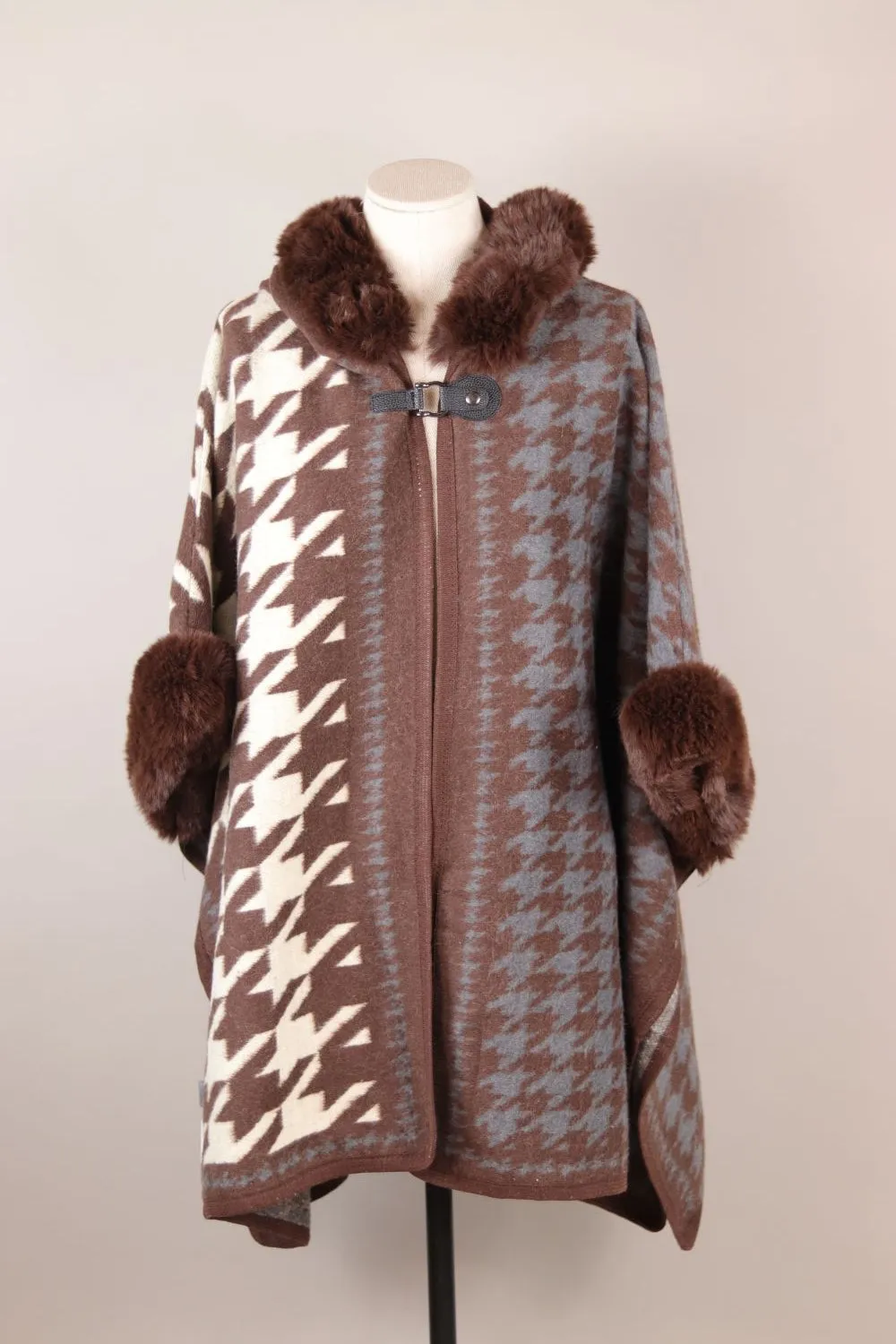 Soft Fur Open Poncho