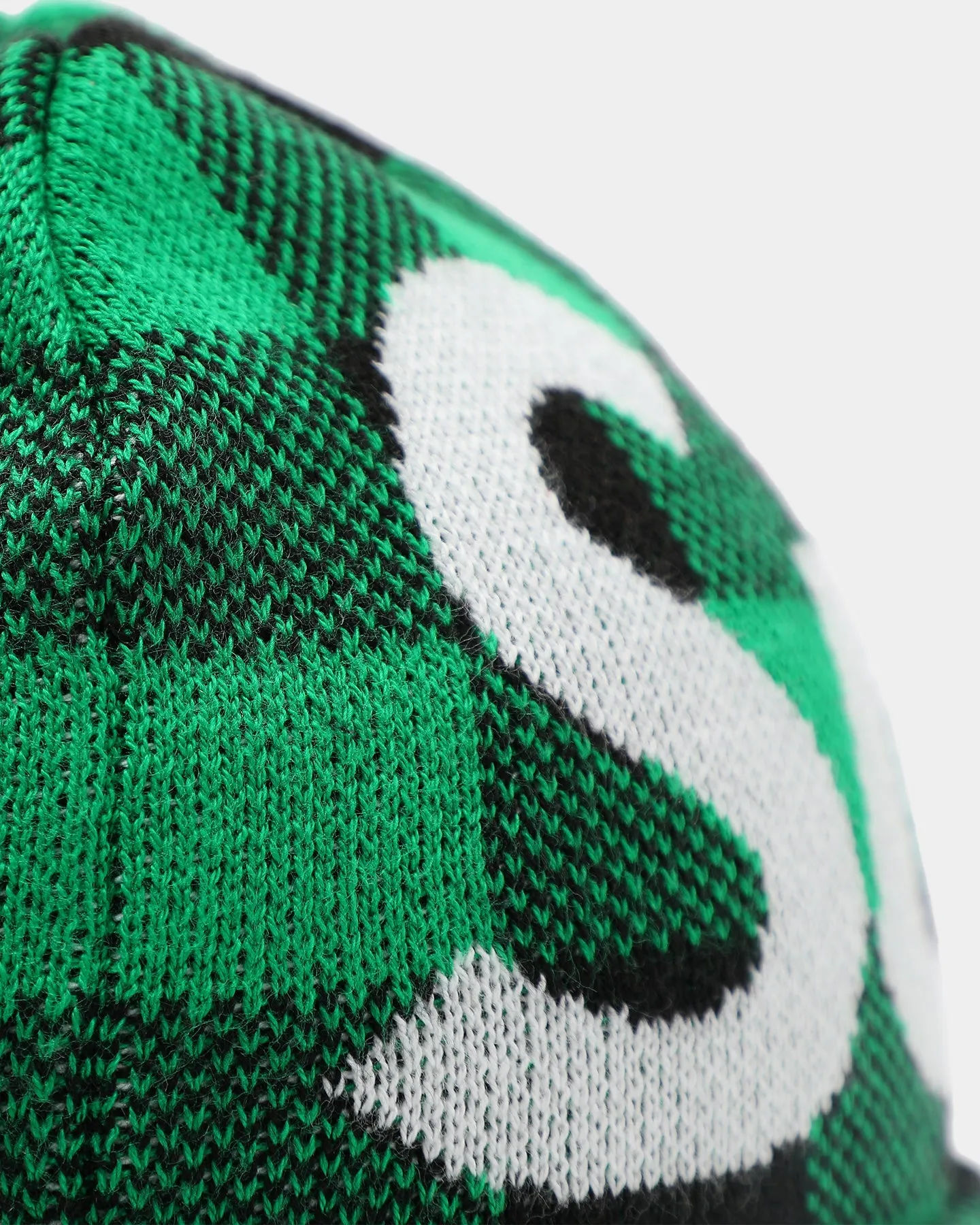 Supreme Big Logo Beanie Green Plaid