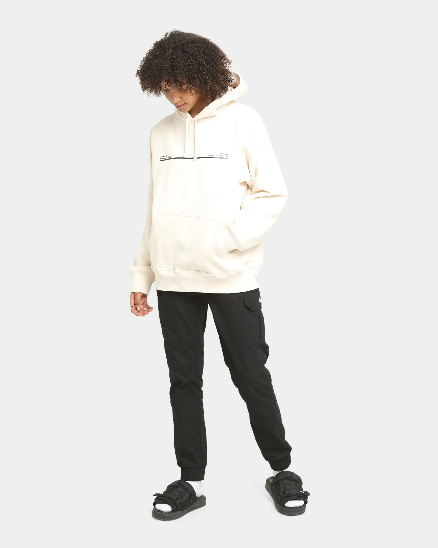 Supreme Shop Hooded Sweatshirt Natural