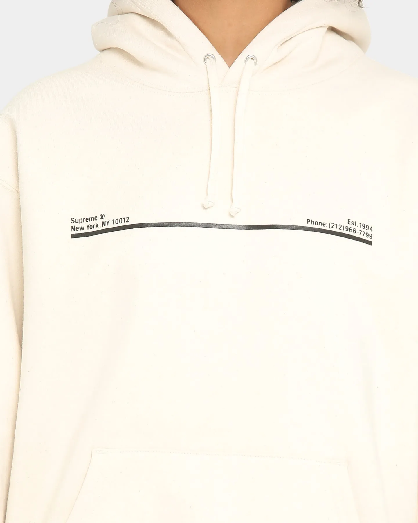 Supreme Shop Hooded Sweatshirt Natural