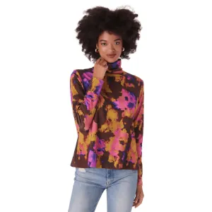 Sylvie Turtleneck in Blurred Floral Moody