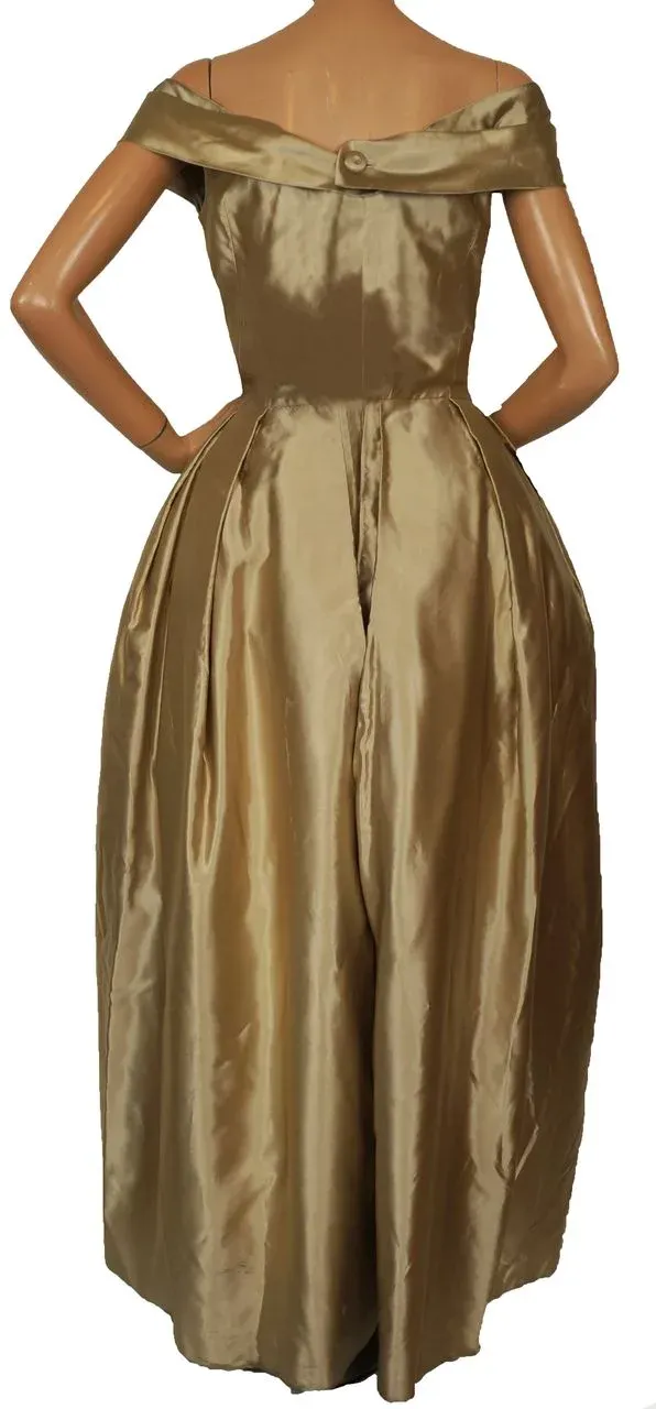 Vintage 1940s Evening Gown by Bianca Gusmaroli Canadian Couturier - Size S