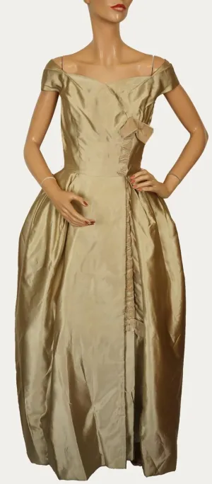 Vintage 1940s Evening Gown by Bianca Gusmaroli Canadian Couturier - Size S