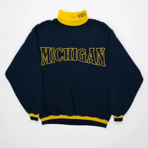 Vintage 90s Michigan Wolverine Turtleneck Crewneck (M/L)