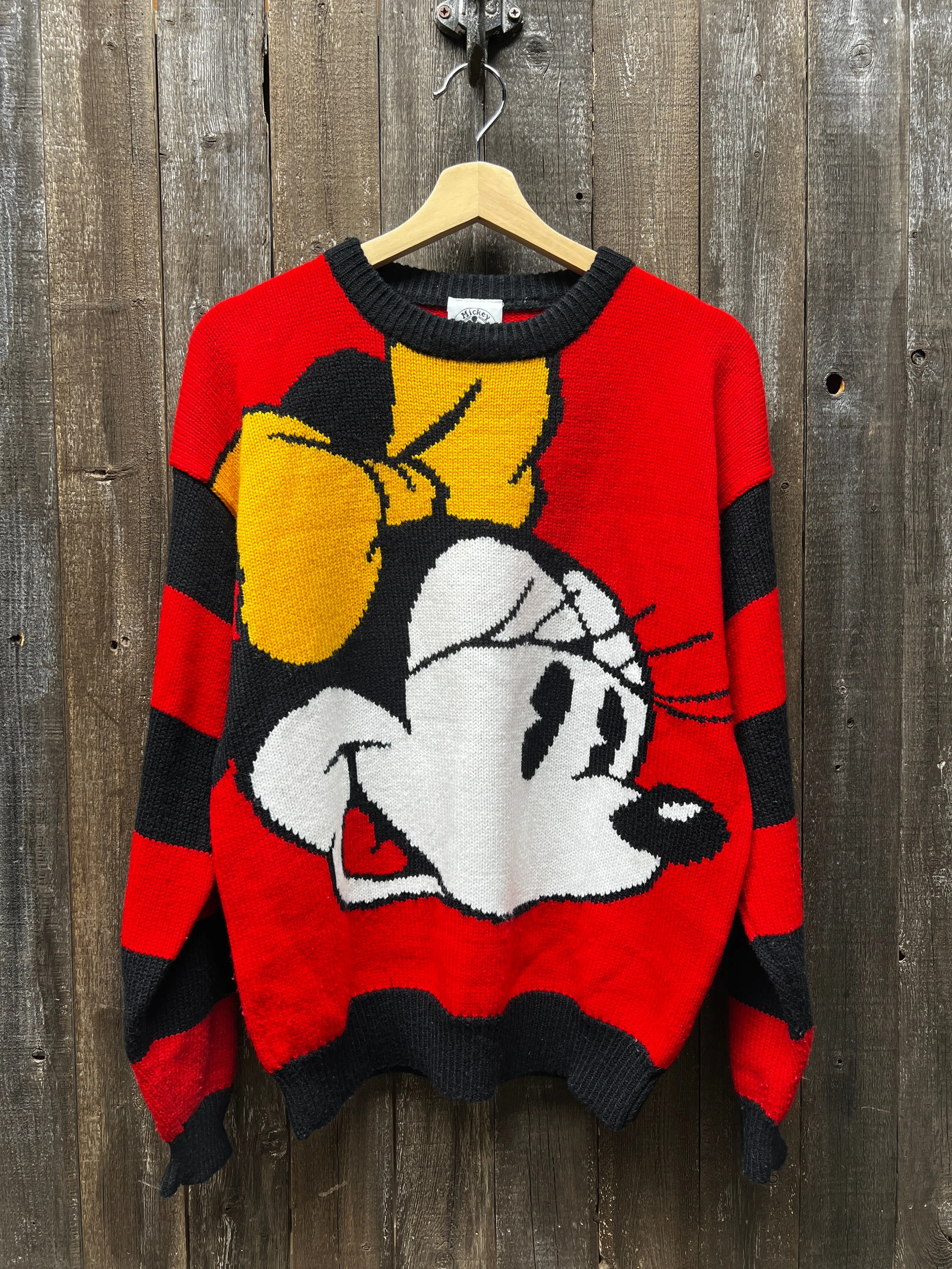 Vintage Minnie Sweater-M-Customize Your Embroidery Wording