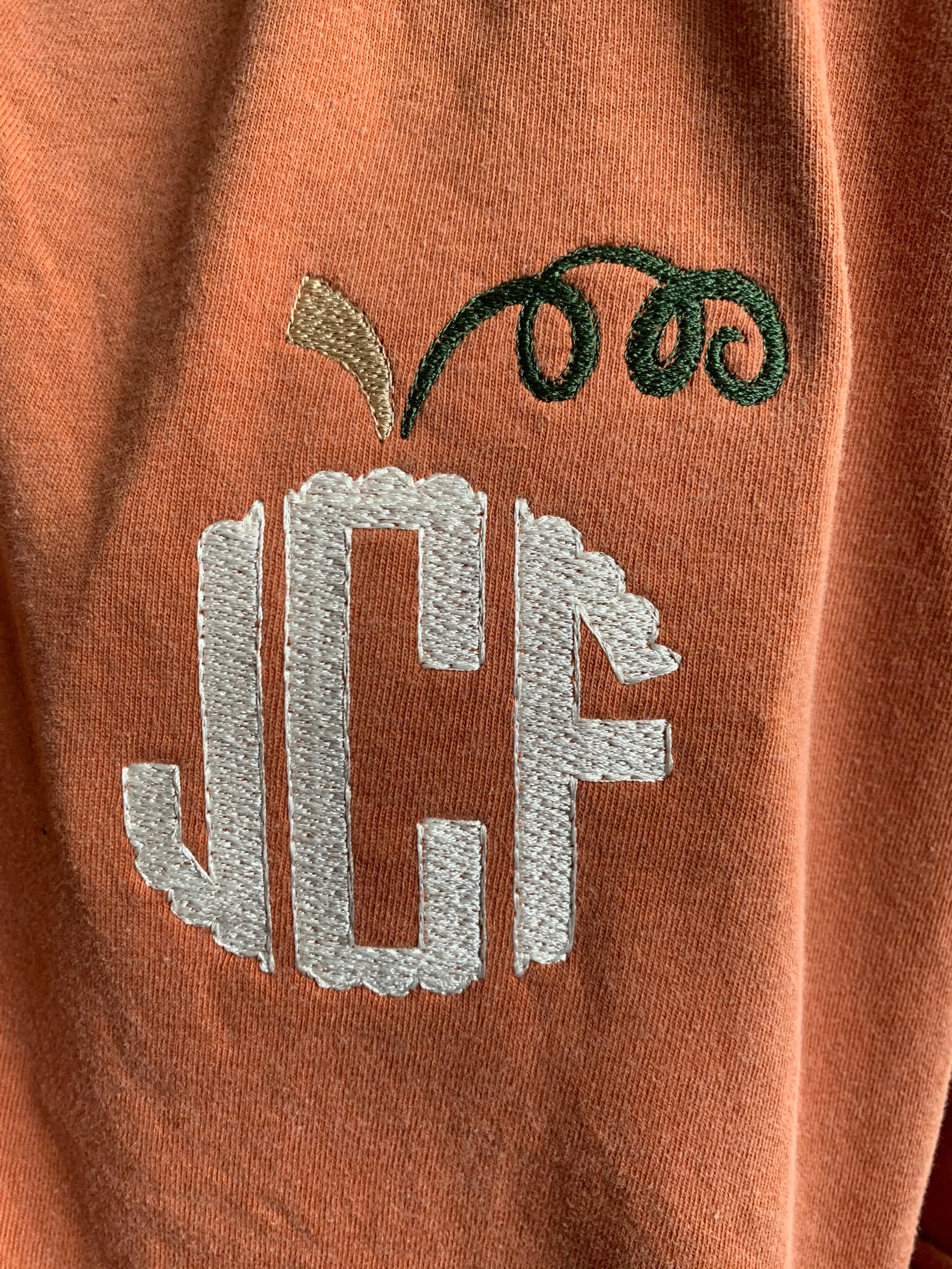 Vintage Pumpkin Monogram Tee