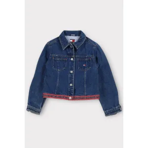 Vintage Tommy Hilfiger Dark Wash Cropped Jacket