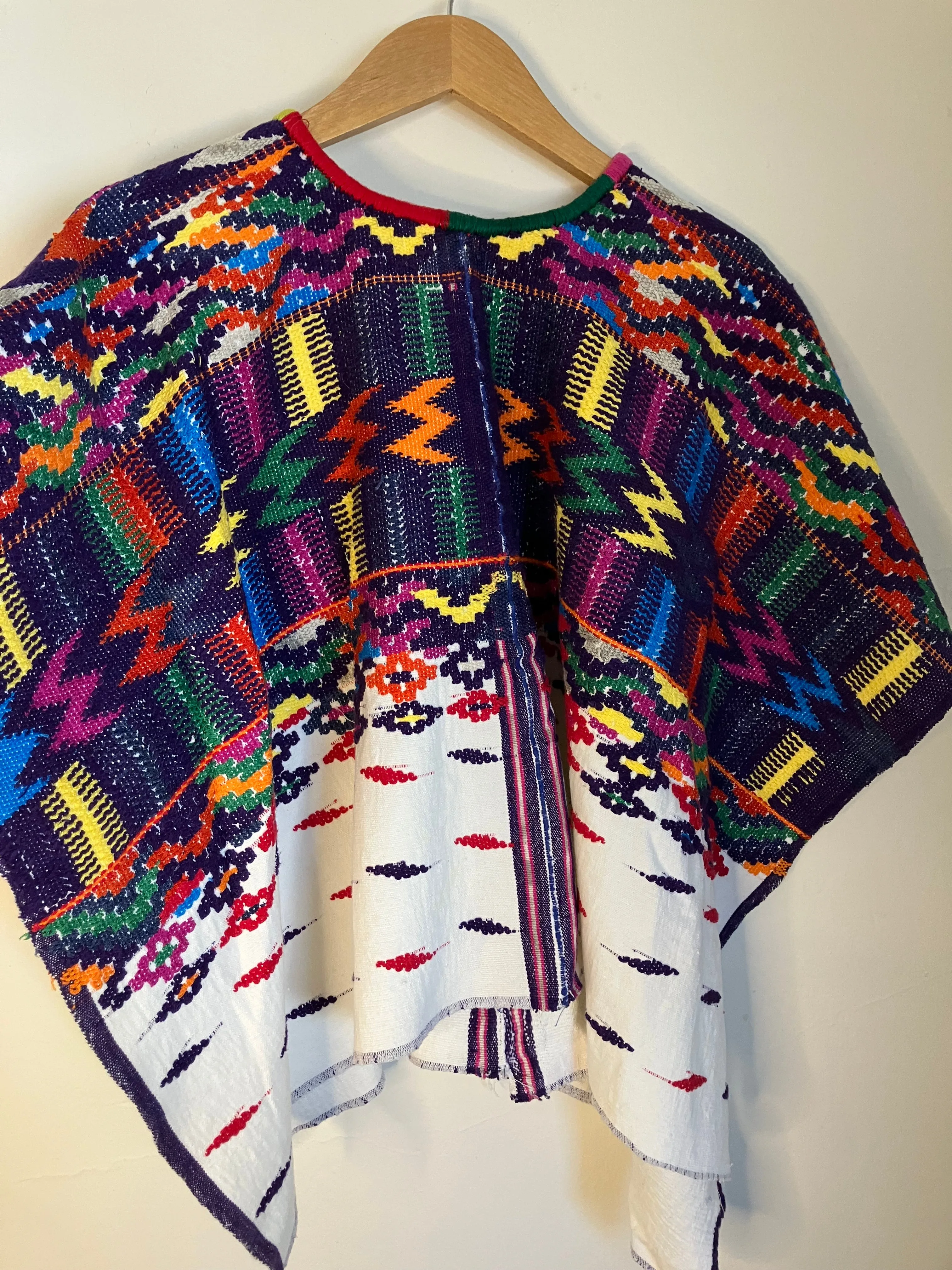 Vintage Woven Rainbow Poncho