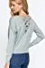 Women's Long Sleeve V-Neck Back Cross Strap Viscose Sweater Top