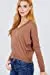 Women's Long Sleeve V-Neck Back Cross Strap Viscose Sweater Top