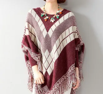 Womens Poncho Sweater