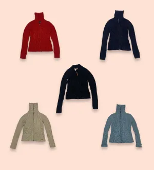 Y2K Double Zipper Knit Sweater (GRV-8-066)