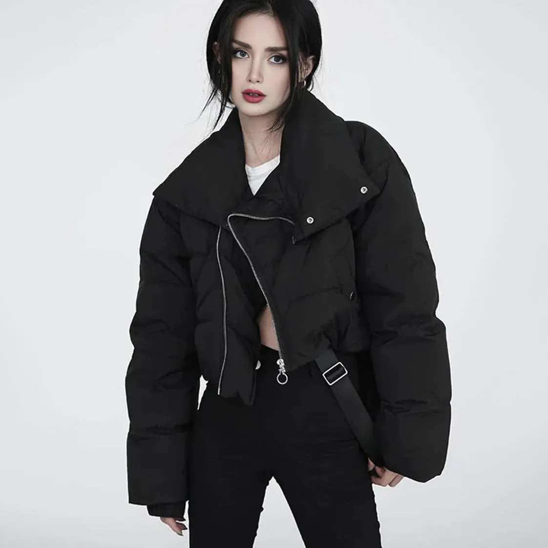 Y2k Grunge Cropped Puffer Coat