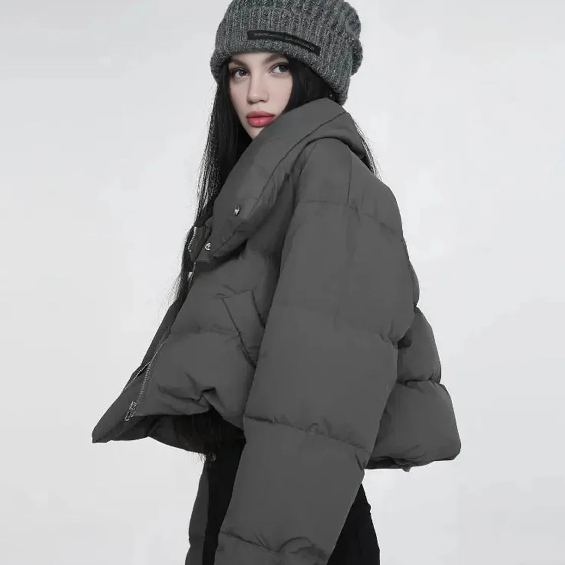 Y2k Grunge Cropped Puffer Coat
