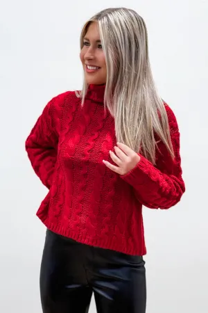 Z Supply: Tied To You Sweater - Haute Red